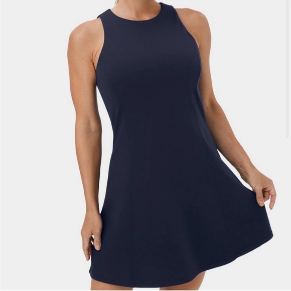 HALARA Dresses & Skirts - NWT Halara Cloudful Air Navy Back Cut Out Mini Dress Size XL